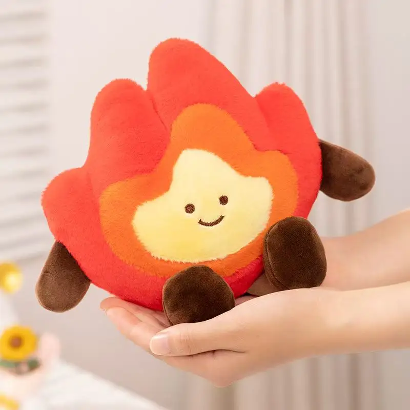 22/46cm Neue Simulations-Flammenpuppe Gefülltes Plüschtier Kissen Niedliches Cartoon-Anime-Geschenk für Freunde Spaßpuppe – Detail 21