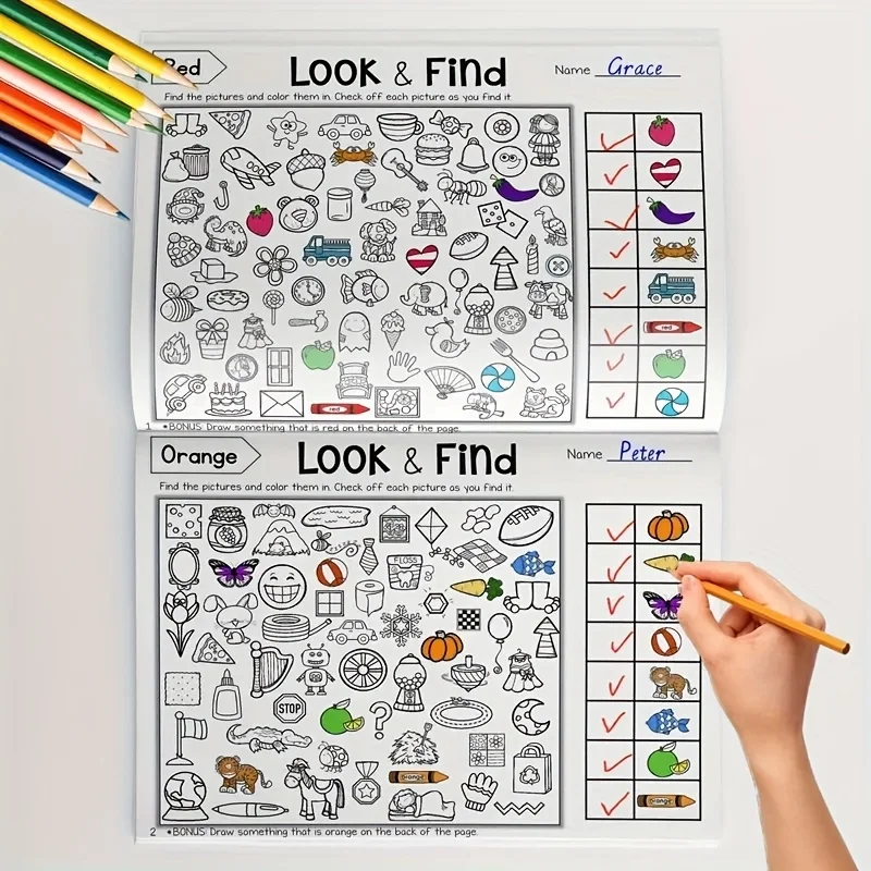 Look and Find Hidden Object Coloring Book for Kids  Interactive Seek and Find Activity Workbook Puzzle Game for Focus and Visual