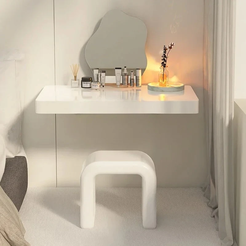 

Simple Bedside Table Corner Cream Style Dressing Modern Makeup Simple Bedroom Hanging Dressing furniture