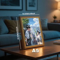 Anime Painting Frame Led Night Light Usb Plug Novelty Desk Lamp With Children Home Decoration For Birthday Holiday Gifts