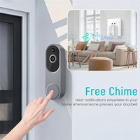 B03C-1080P Smart Wireless Video Doorbell Camera, Home Security With Intelligent Human Detection,Real-Time Alert, 2.4Ghz Wi-Fi