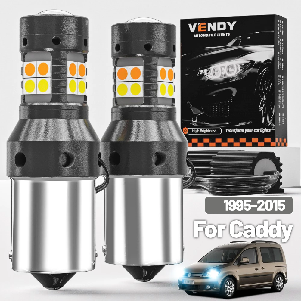 

2pcs For VW Caddy mk2 mk3 1995-2015 Dual Mode LED Turn Signal+Daytime Running Light DRL 2005 2006 2007 2008 Canbus Accessories