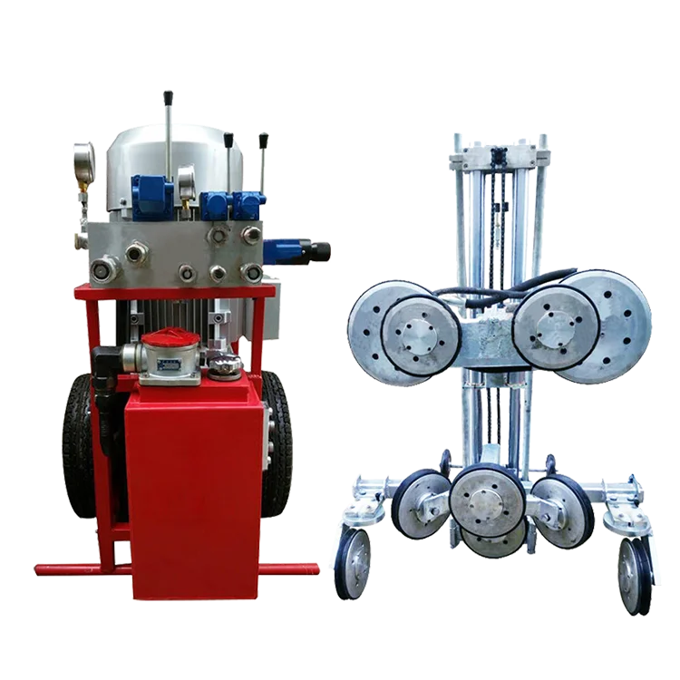 220V Mini Hydraulic Diamond Wire Saw Machine, Compact Cutter for Indoor Concrete Wall and Small Stone Cutting