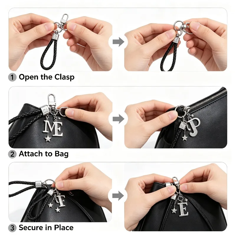 New‑style trendy personalized keychain, gorgeous creative high‑end woven rope car ornaments for men, women and couples