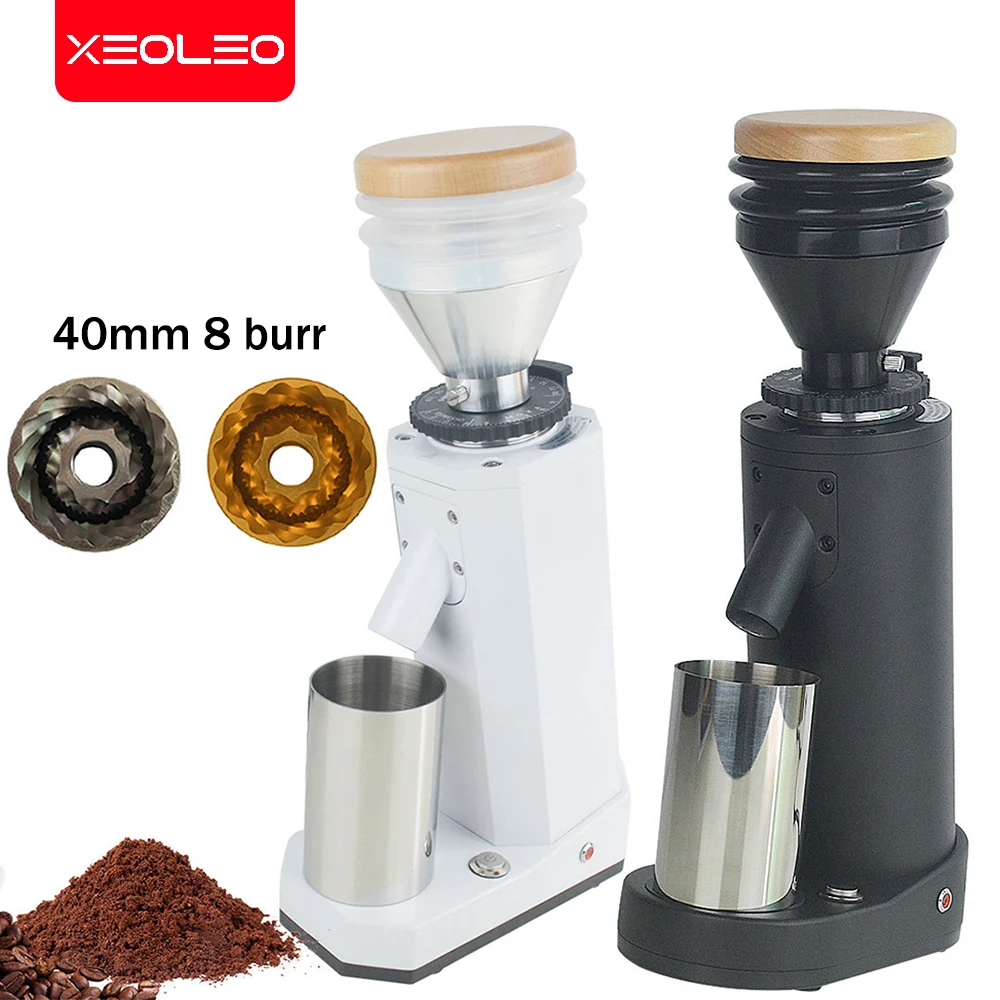 XEOLEO Electric Coffee Grinder 40mm Titanium Burr Metal Bean Hopper Exquisite Small Espresso Coffee Grinder Machin Espresso