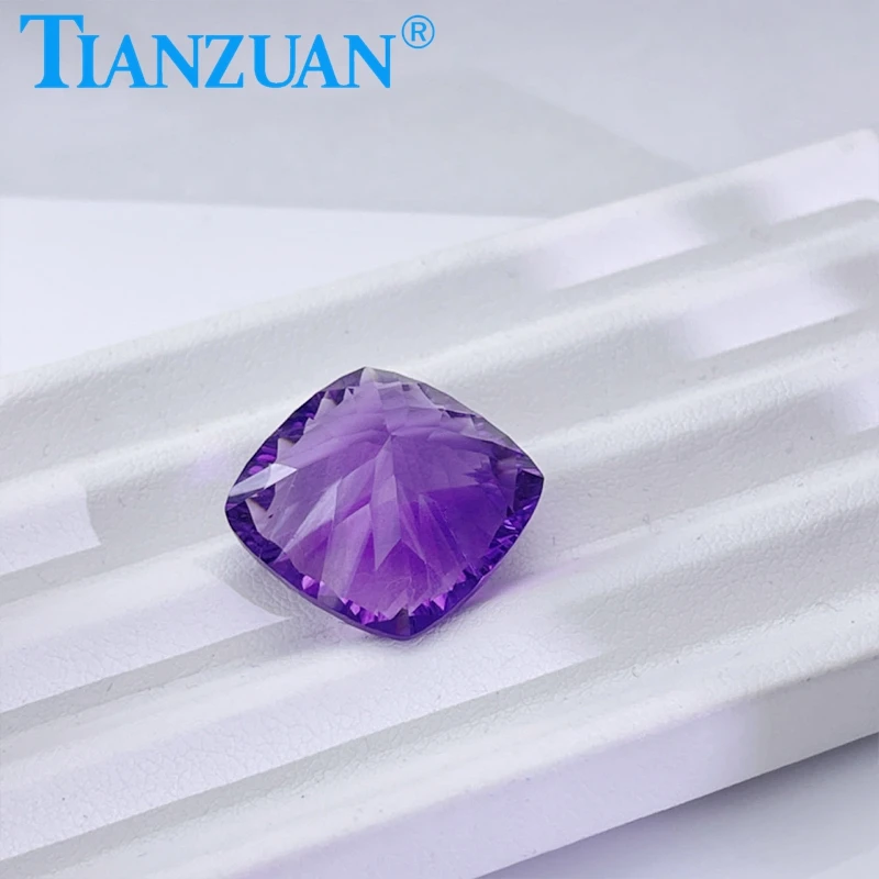 

29.42ct Natural Amethyst Intense Purple Color Cushion Shape Brilliant Cut Loose Gem Stone with GRC Certified