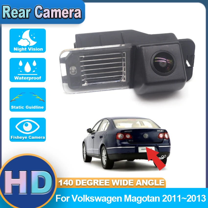 

Car Rear View Waterproof High quality RCA Camera Reversing Night Vision 140° Angle Accessories For Volkswagen Magotan 2011~2013