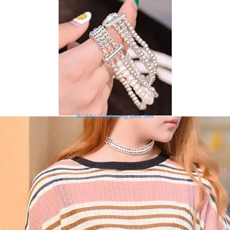 E56A Practical Necklace Tube Lock Jewelry Connectors Multi Strand Clasps DIY