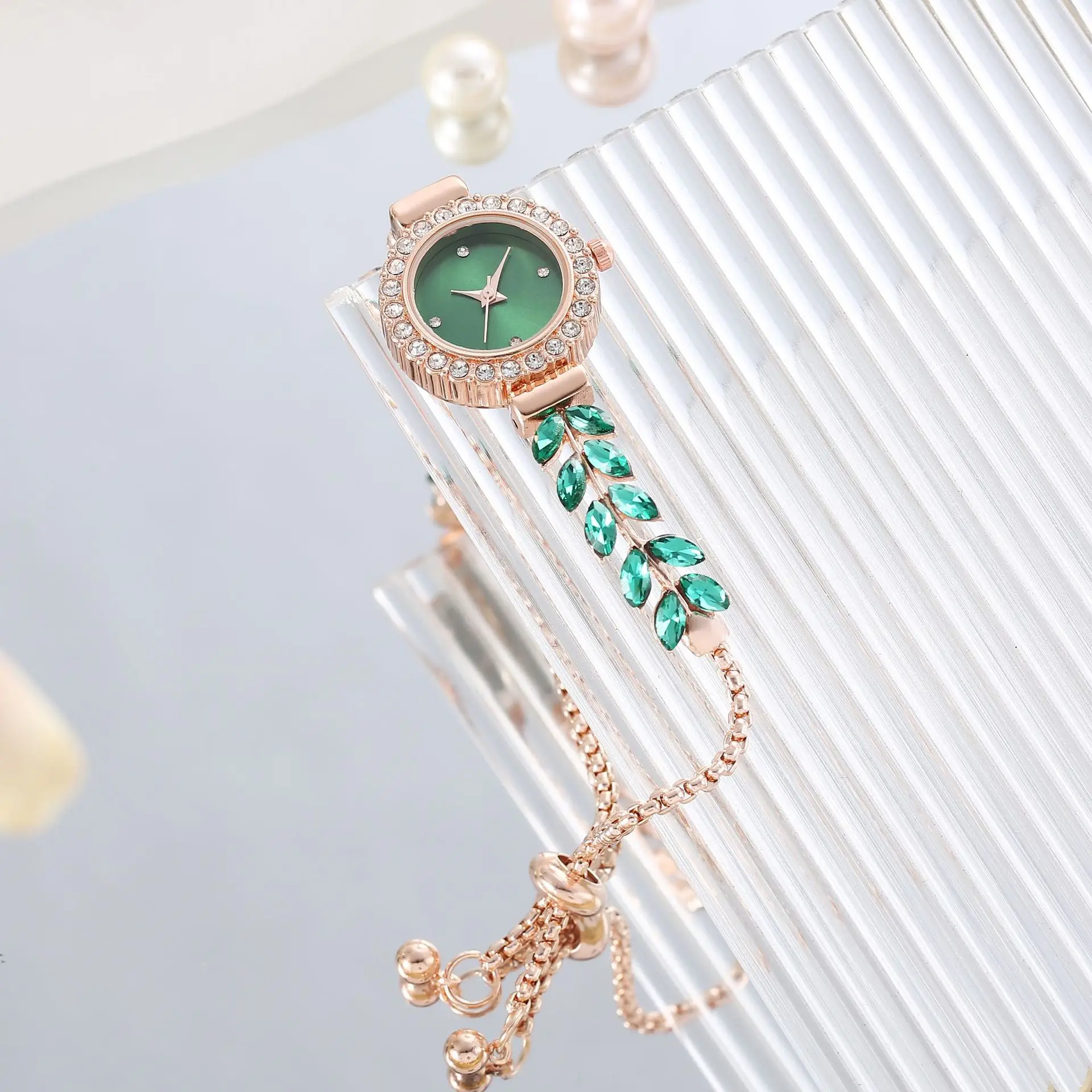 Women\'s Fashion Quartz Watch Bracelet Jade Watch Minimalist Business Watch V19 Watch for women  Reloj