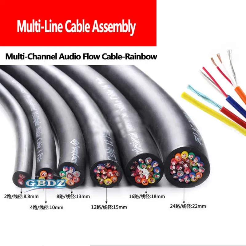 2-24 Channel Cable XLR DB25 Audio Snake Cable Box Stage Mixer Recording Signal Line Band Performance Shielded Multicore