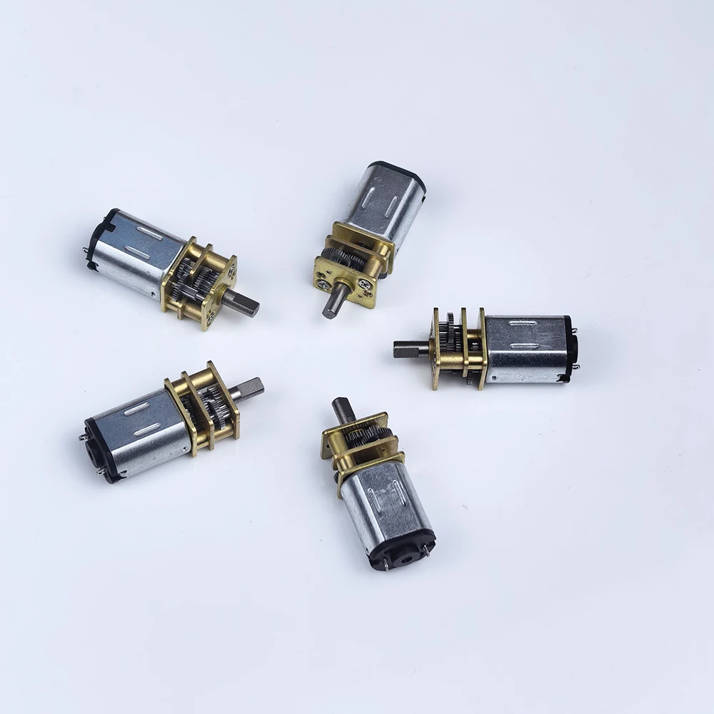 5pcs N20 Gear Motor DC 3V 3.7V 5V 6V 100RPM Slow Speed Motor Flat shaft DIY Toy Car Electric Lock