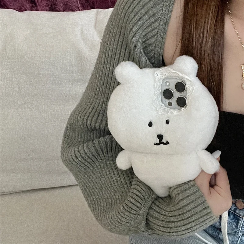 كارتون رقيق غامض أفخم ثلاثية الأبعاد الفراء القضية آيفون 17 برو ماكس لطيف الدب الحالات الناعمة آيفون 16 15 13 14 برو ماكس الاطفال هدية #2