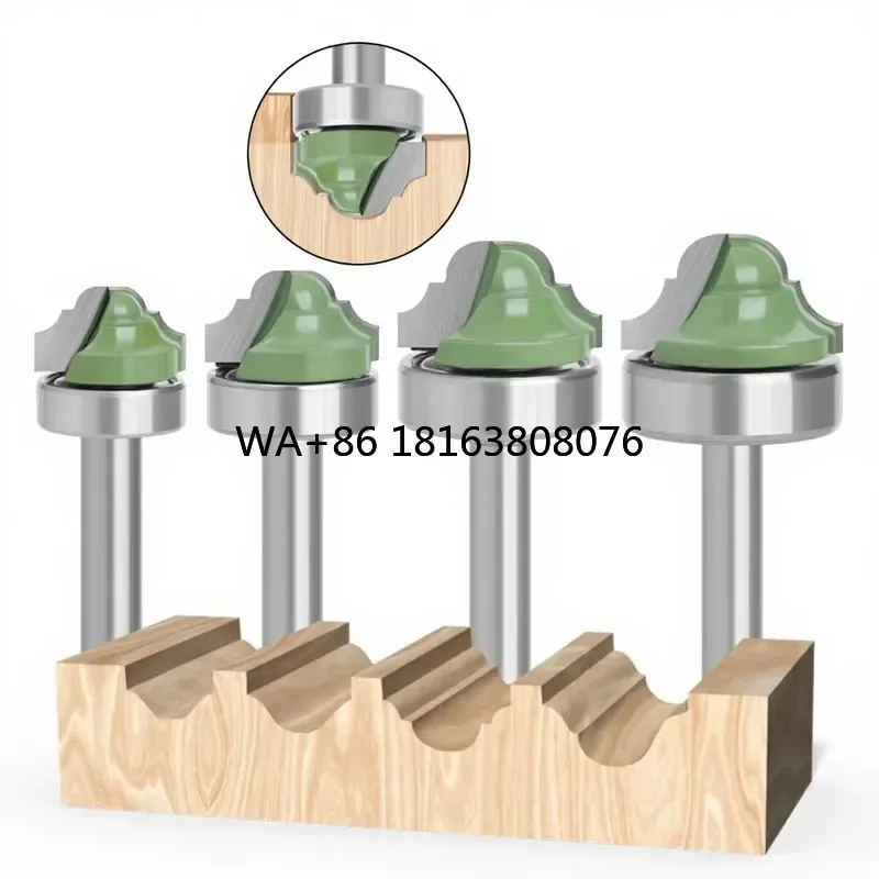 Bearing Double Edge Frame Router Bit Set, Line Cutter Tenon Joint Cutter for Woodworking Furniture Door