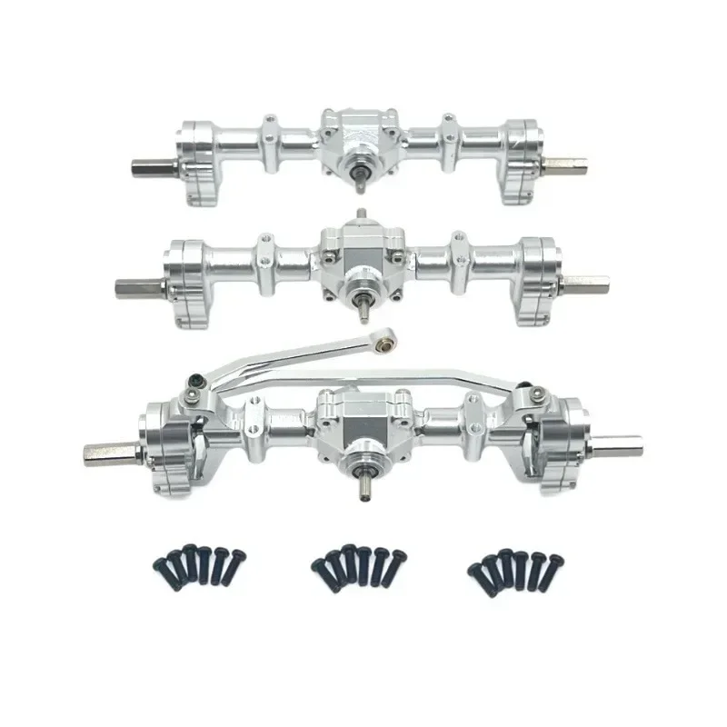 ترقية معدنية محاور الأبواب الأمامية والخلفية لـ WPL 1/16 B16 B36 ستة عجلات RC قطع غيار السيارات #5