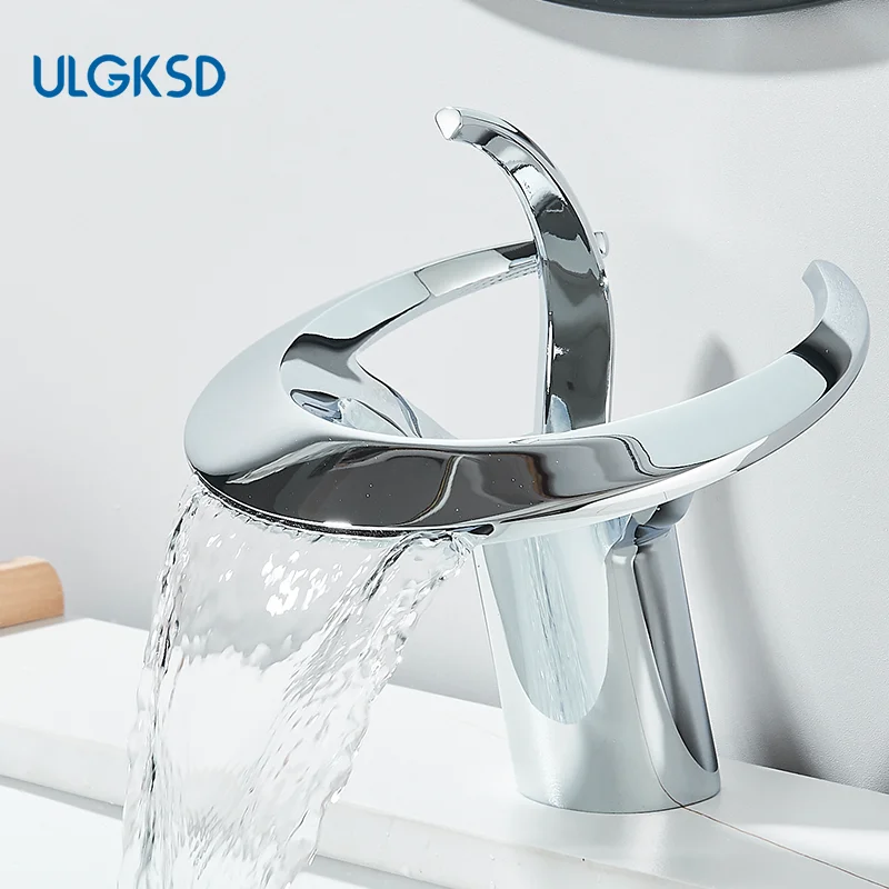 

Бытовой смеситель для отеля, высококачественный смеситель для раковины для ванной комнаты, водопадный смеситель для горячей и холодной воды, креативный смеситель для ванной комнаты с одной ручкой