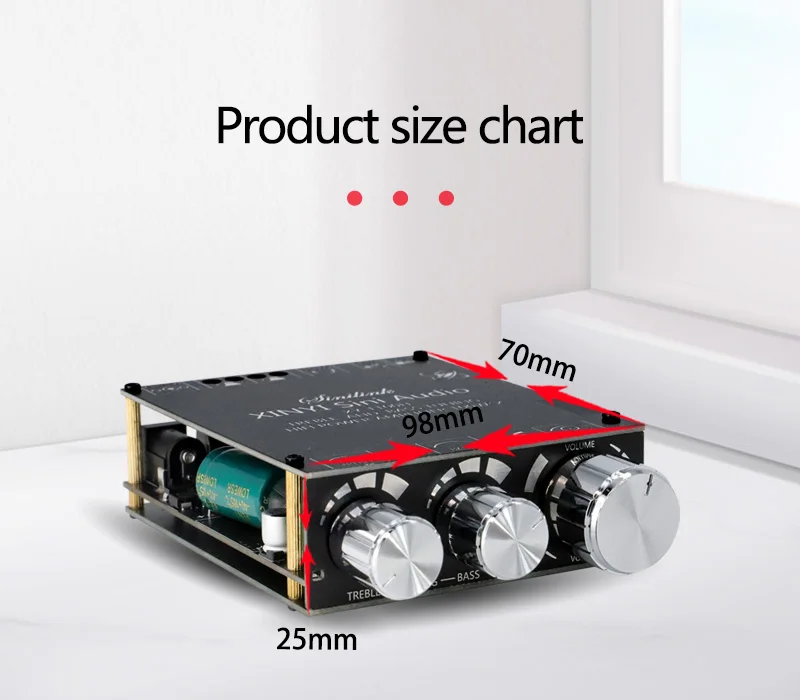 XY-T100H 100W + 100W TPA3116D2 T30L 30W + 30W T15H 15W + 15W Bluetooth 5,0 Power Audio Verstärker Bord Heimkino Stereo – Detail 8