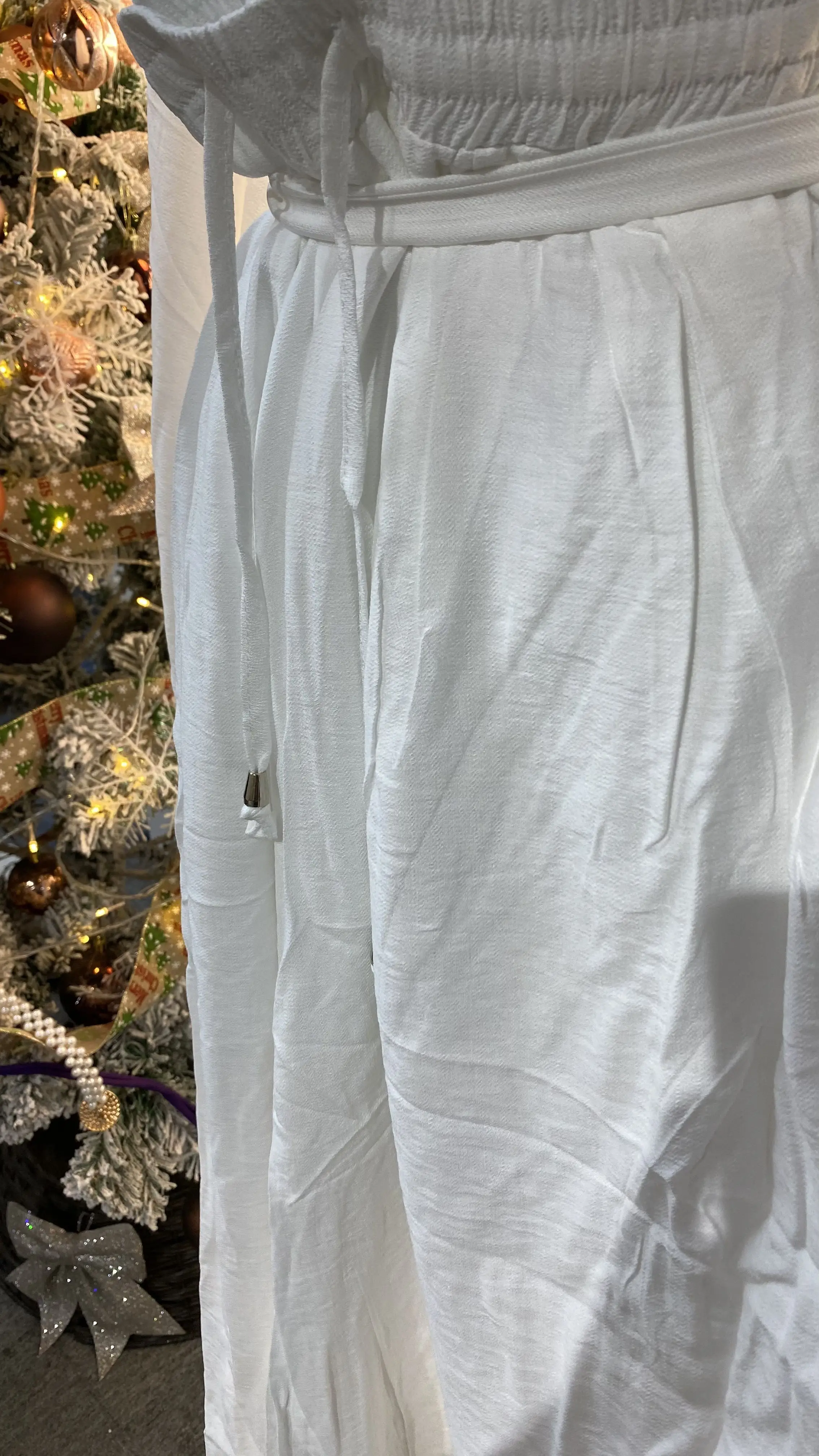 2025 overhemd chiffon crêpe overhemd vakantie dames witte strand bedekte vakantiejurk-GZMM 314