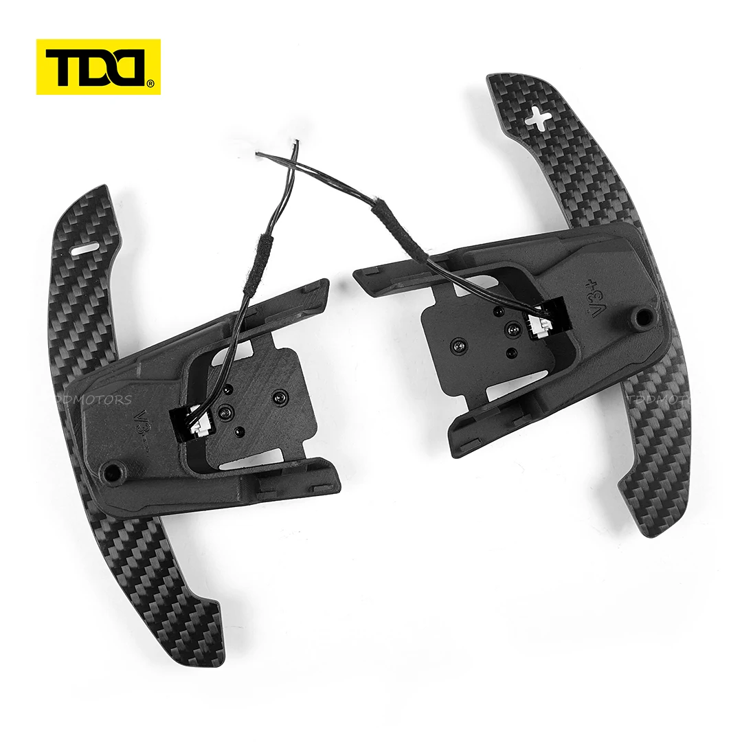 TDD Car Carbon Fiber Magnetic Paddle Shifters For Volkswagen VW Golf R MK7 MK7.5 Scirocco Steering Wheel Shift Paddles Extension image 3