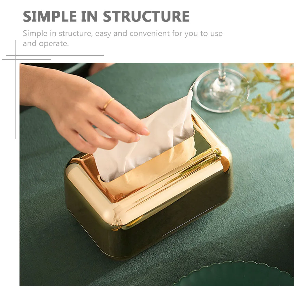 

Desktop Paper Box Tissue Holder Decorate Napkin Case Accessory Abs Convenient Baby