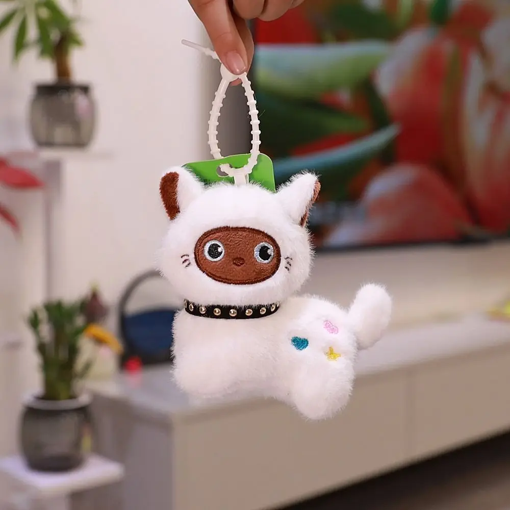 1 Piece Charm Cat Keychain Dolls Cute Simulation Kitten Pendant Plush Toy Bag Decoration Children Girls Birthday Gifts