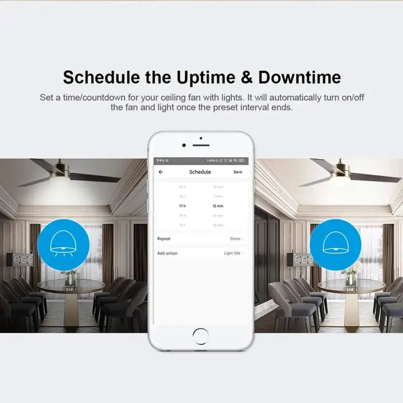 Sonoff IFan04 Smart Wifi Plafondventilator & Lichtcontroller RF 433Mhz Afstandsbediening Smart Home Automation Module Voor Alexa Google