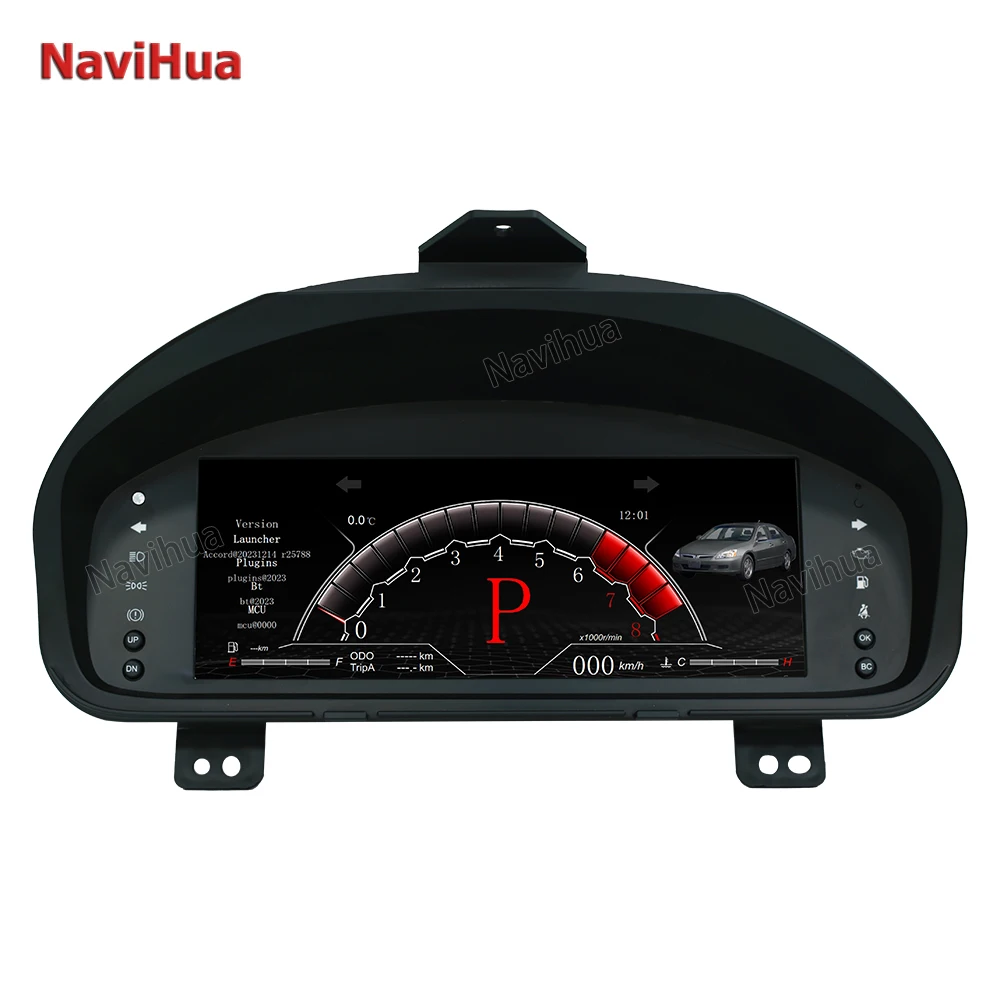 NaviHua 10.25 Inch Car Digital Cluster for Honda Accord 2003 2007 LCD Dashboard Auto Speedometer Virtual Cockpit New Upgrade