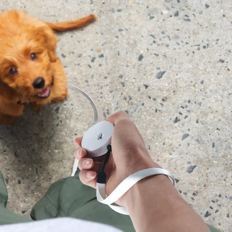Round Automatic Portable Pet Leash Outdoor Nylon 2m/3m Can Be Placed Directly Into The Pocket