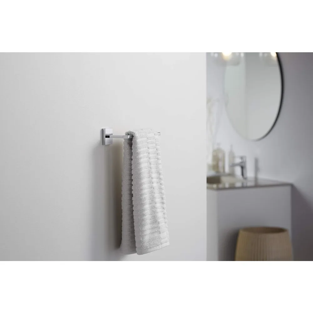 Porte-serviettes de 24 pouces pour salle de bain carrée avec solutions de rangement améliorées