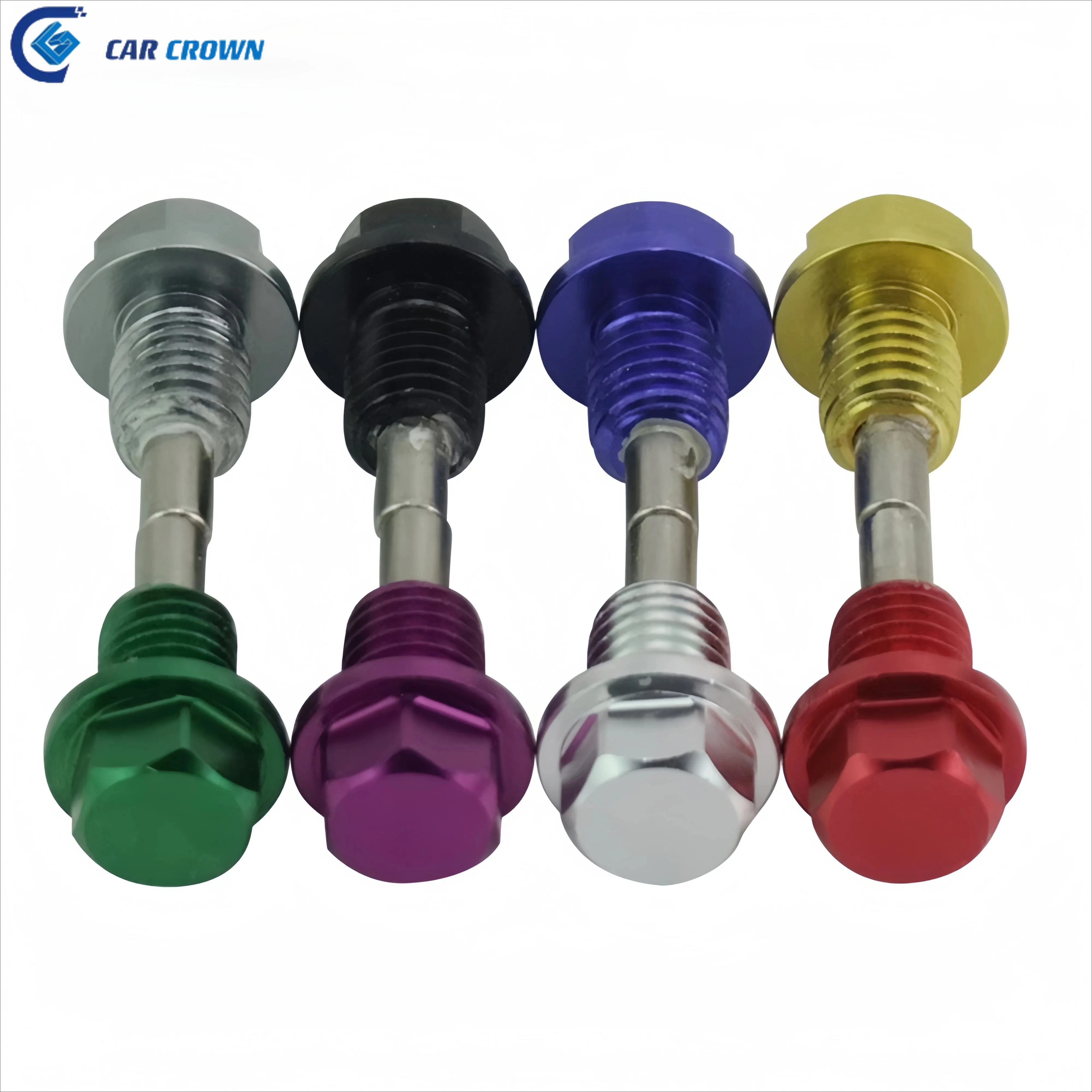 Car Crown Chrome Aluminum Magnetic Oil Drain Bolt Oil Sump Drain Plug Nut Oil Drain Plug Car AccessoriesM12 M14 M16 M20*1.5/1.25