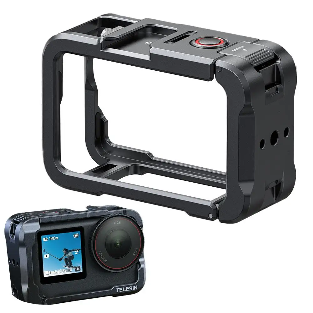 

Защитный кейс-адаптер из алюминиевого сплава для DJI Osmo Action 6, двойной металлический аксессуар, чехол-крепление Rabbit M4S3