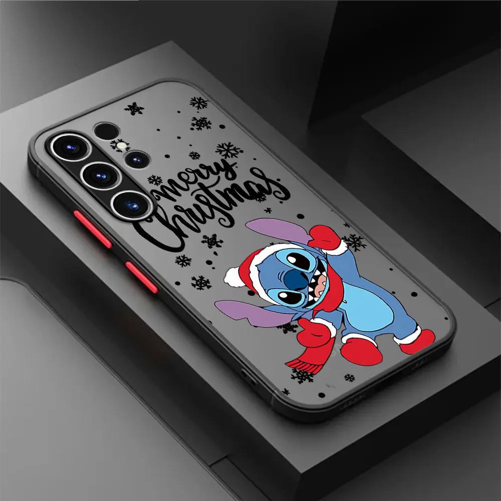 Christmas Disneys Stitchs Case for Samsung Galaxy S22 Plus S24 Ultra S21 S20 FE S23 Ultra S10 Lite S9 Luxury TPU Cover