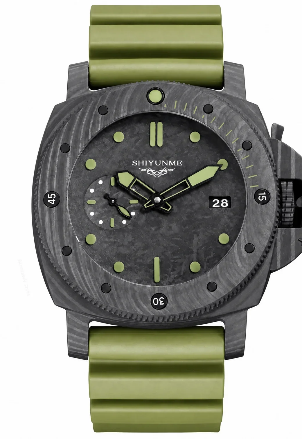46mm Men's Automatic Mechanical Watch with 904L Stainless Steel Case, Full Functionality, World Time