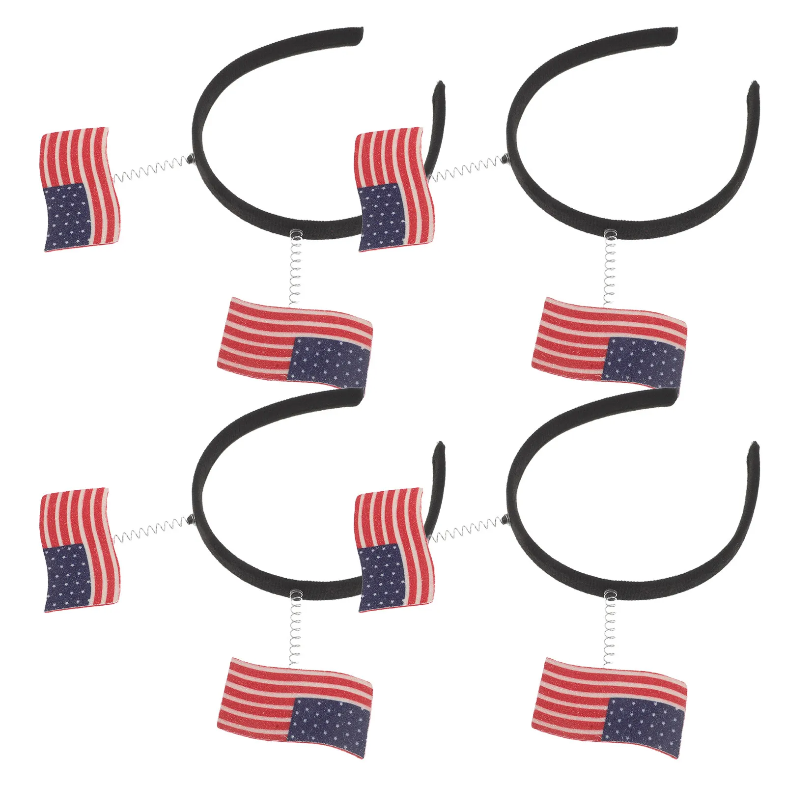 

4Pcs Usa Flag Headband American Patriotic Sports Hairband for Soccer Tournament Independence Day July 4Th Celebration