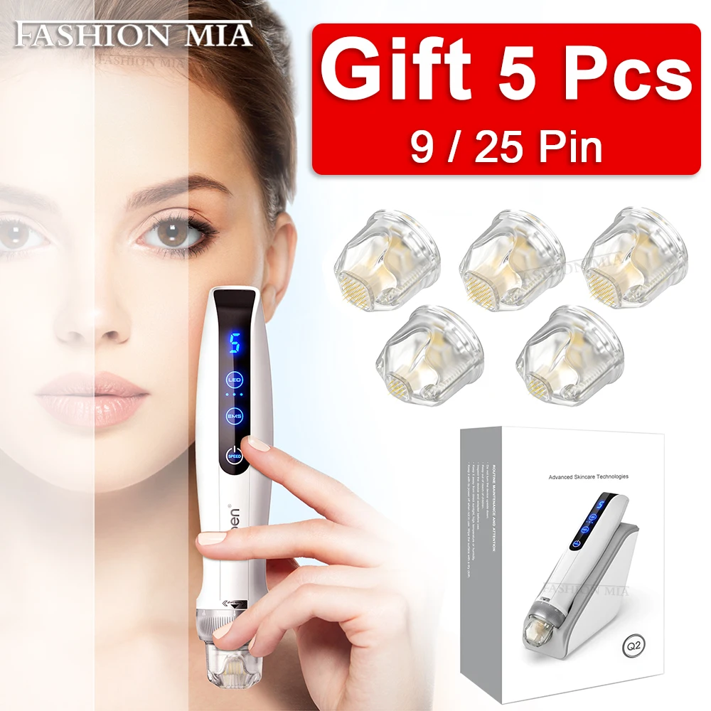 3 in 1 Derma pen Bio Pen Q2 Authentic EMS Derma Pen With 2 pcs needle gifts Automatic Serum Applicator Trusty Skin Care Tool Kit