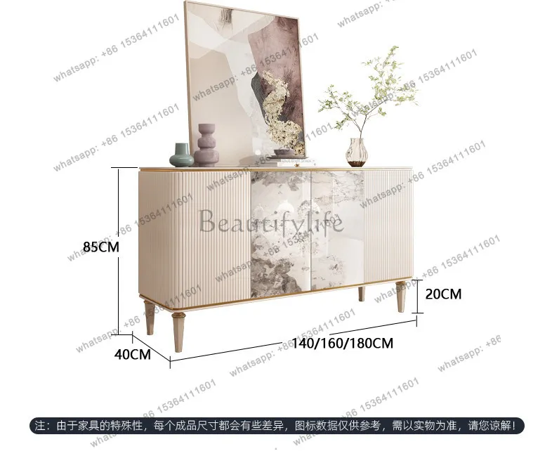 Italian light luxury dining side cabinet, modern simple living room storage, entrance cabinet