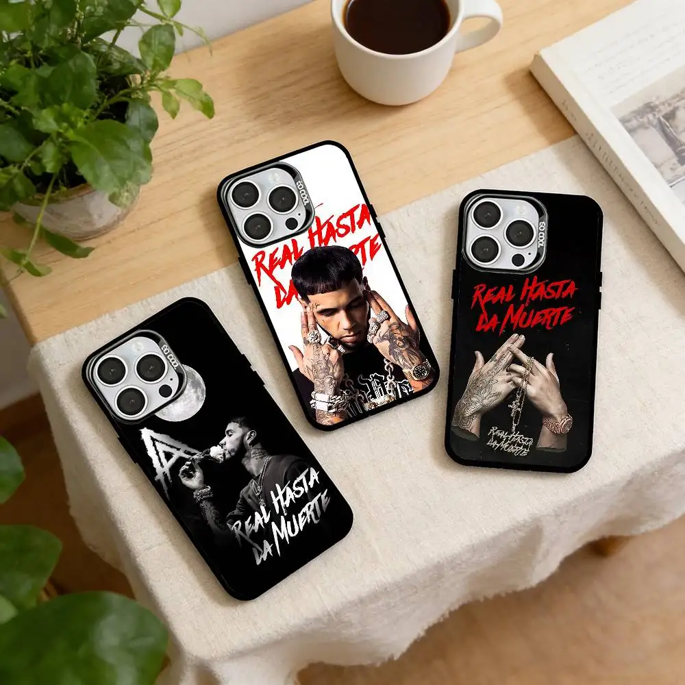 Rapper A- Anuel AA Real Phone Case For iPhone 17,16,15,14,13,12,11 Plus,Pro Max,XS,Colorful Silver Black Cover
