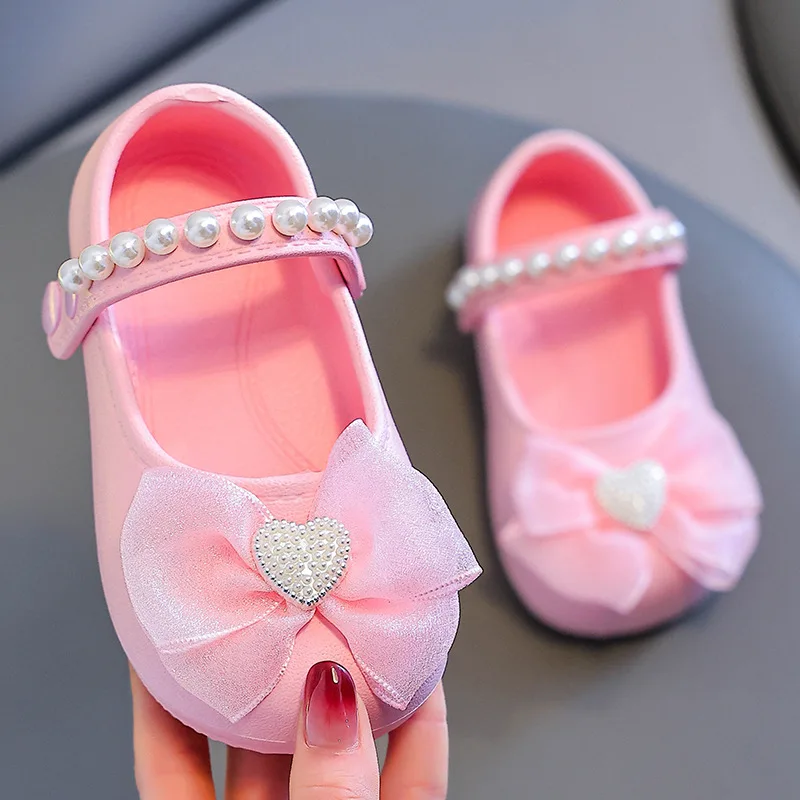 2026 Baby Mädchen Freizeitschuhe Kinder EVA-Schuhe mit Schleife Süße Niedliche Modische Prinzessinnen-Kinderschuhe für Hochzeitskleider und Partys Weiche Ballerinas – Detail 14
