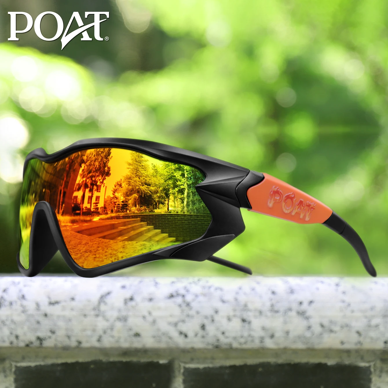 POAT Marke Mode Sonnenbrillen Sport Fahrrad Klassische Gläser Männer Frauen Angeln Radfahren Wandern Fahren Fahrrad UV400 Straße Brille