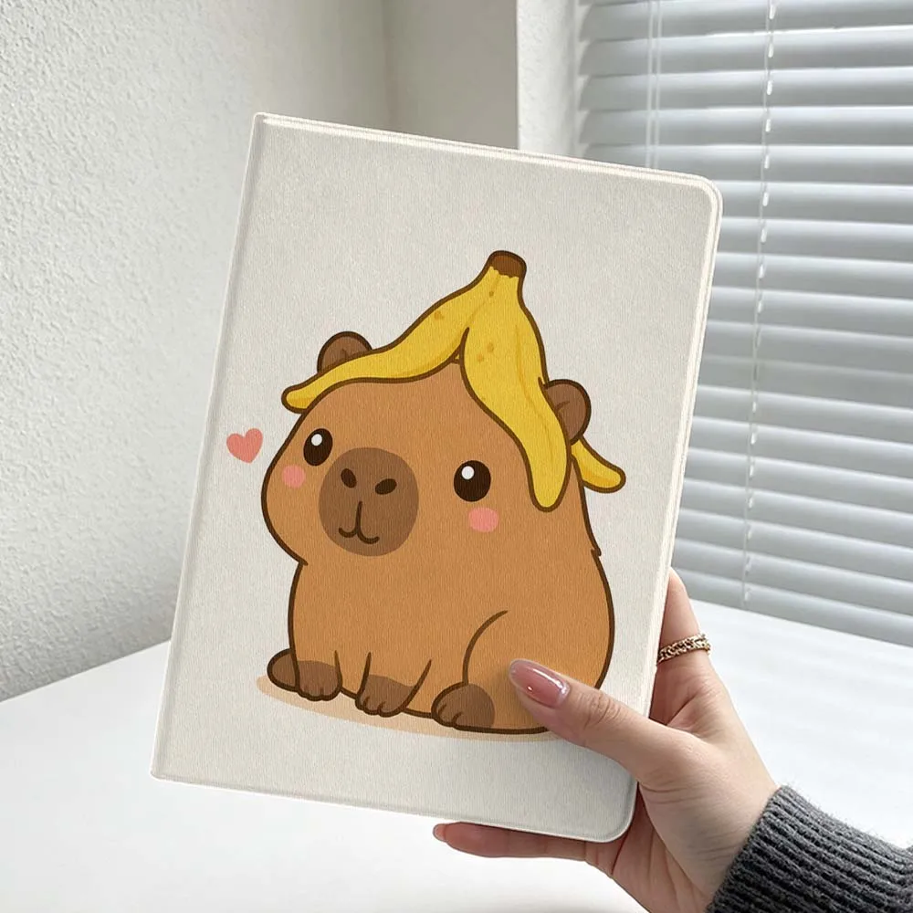 Fun Cartoon Capybara Pattern Cover For Samsung Galaxy Tab S11 S10 S9 S8 S7 S6 A11 A9 A8 Lite FE Plus Soft Inch Tablet Case