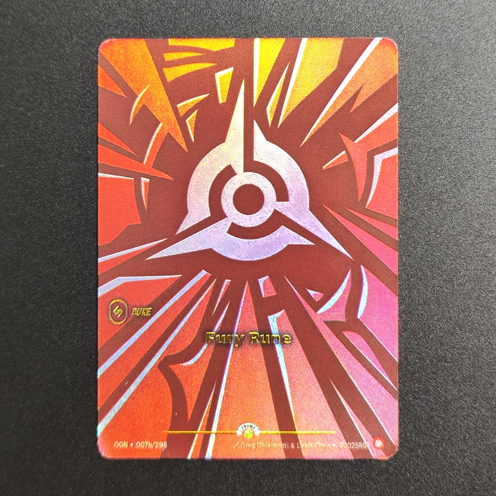 

Коллекционные карточки Proxy TCG: Руны, Поле битвы, Руна Фури — Высококачественные карточки для настольных игр и коллекционирования