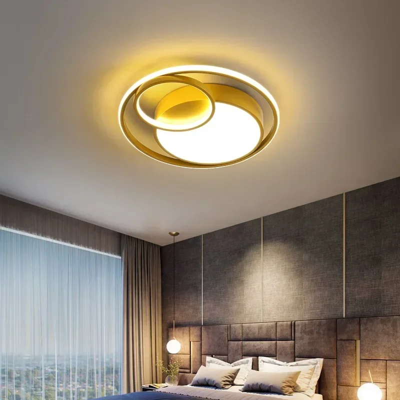 Modern LED Ceiling Light Smart Remote Control Adjustable Color Temperature Brightness Living Room Bedroom Kitchen Lights Lustre