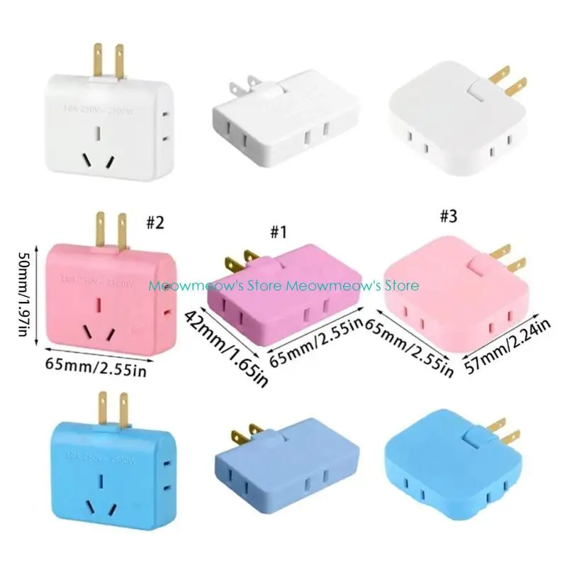 W91A 2핀-3프롱/2프롱 플러그 확장 어댑터 전력 변환기 콘센트 용량 확장 다중 장치 충전 솔루션