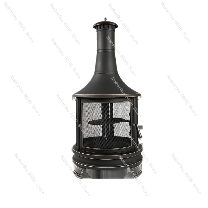 Outdoor patio firepit, household heating stove, multifunction campfire stove, barbecue grill and fireplace set, portable,durable