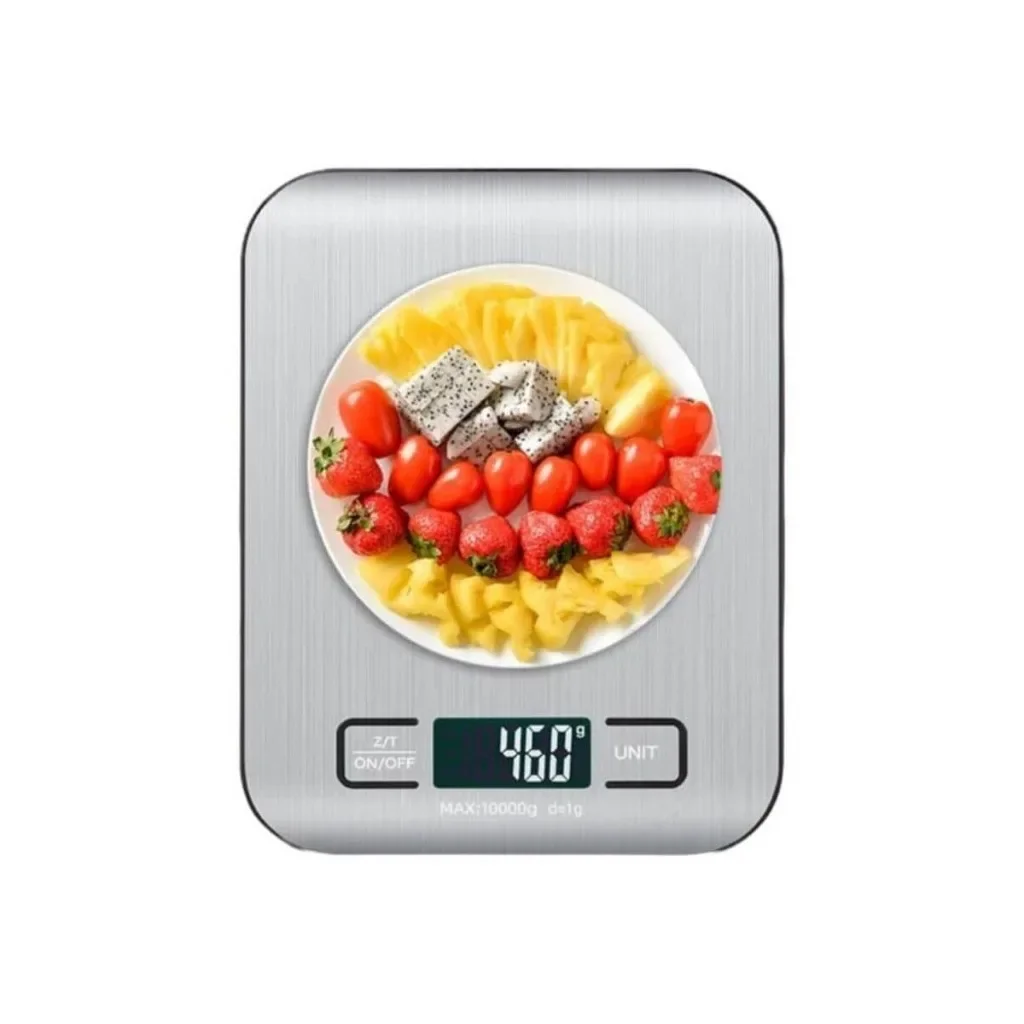 Balança Digital Cozinha Inox 10kg Precisão Fitness,Unidades de Medidas: g/oz/lb´oz/ml,Função 