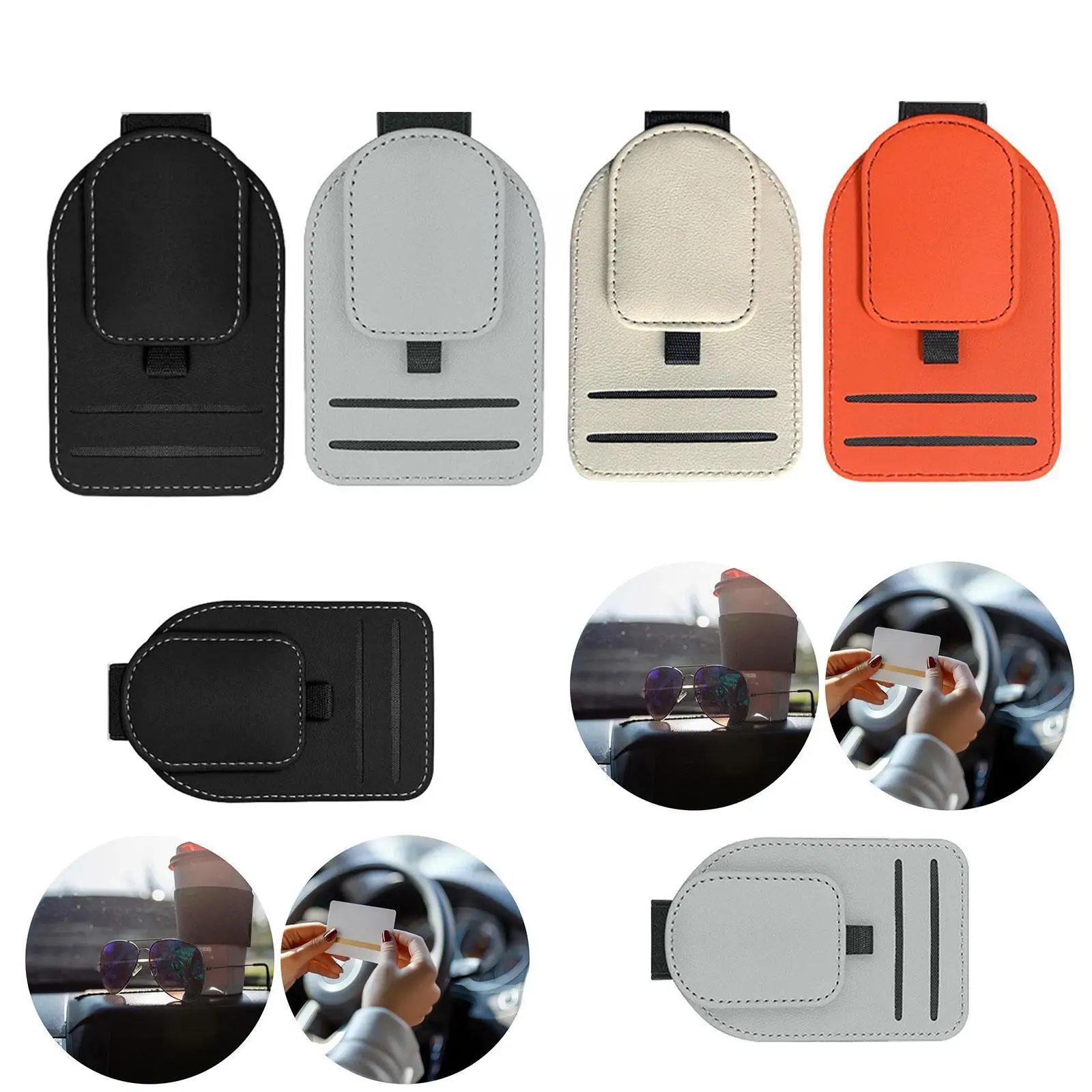 Sunglass Holder Auto Interior Accessories for Cars Trucks Suvs Ticket Card Clip Eyeglass Hanger Clip Sunglasses Mount