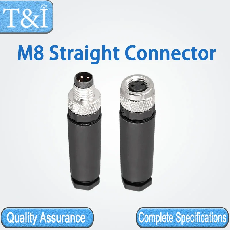 

5PCS M8-3/4/5/6/8P 8MM Electronic Connection Aviation Automobile Waterproof Heat-resistant Sensor Male Female Straight Connector