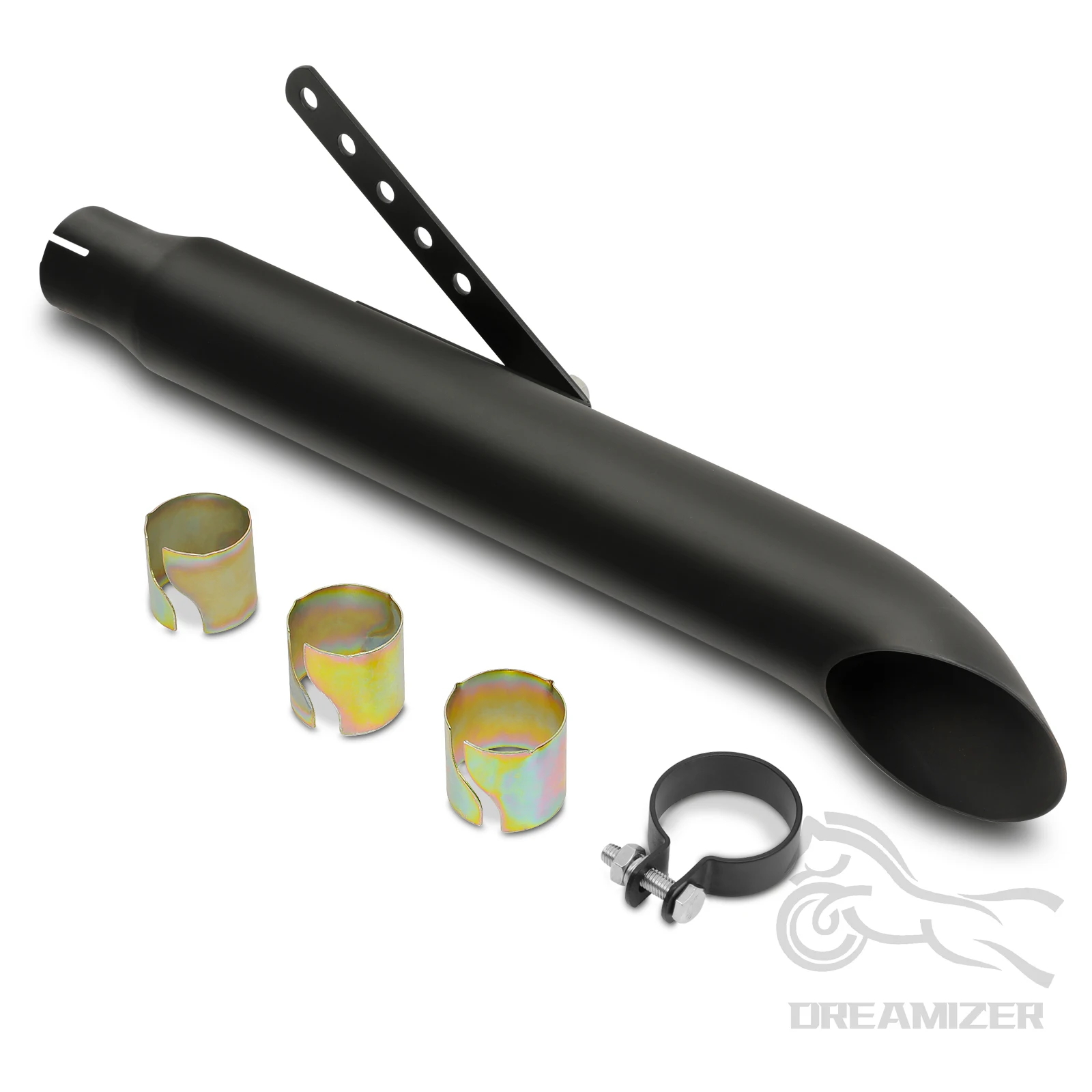 

Черный 20-дюймовый глушитель-выхлопная труба для мотоциклов Yamaha SR250, SR400, SR400, двухтрубная выхлопная система, глушитель в сборе