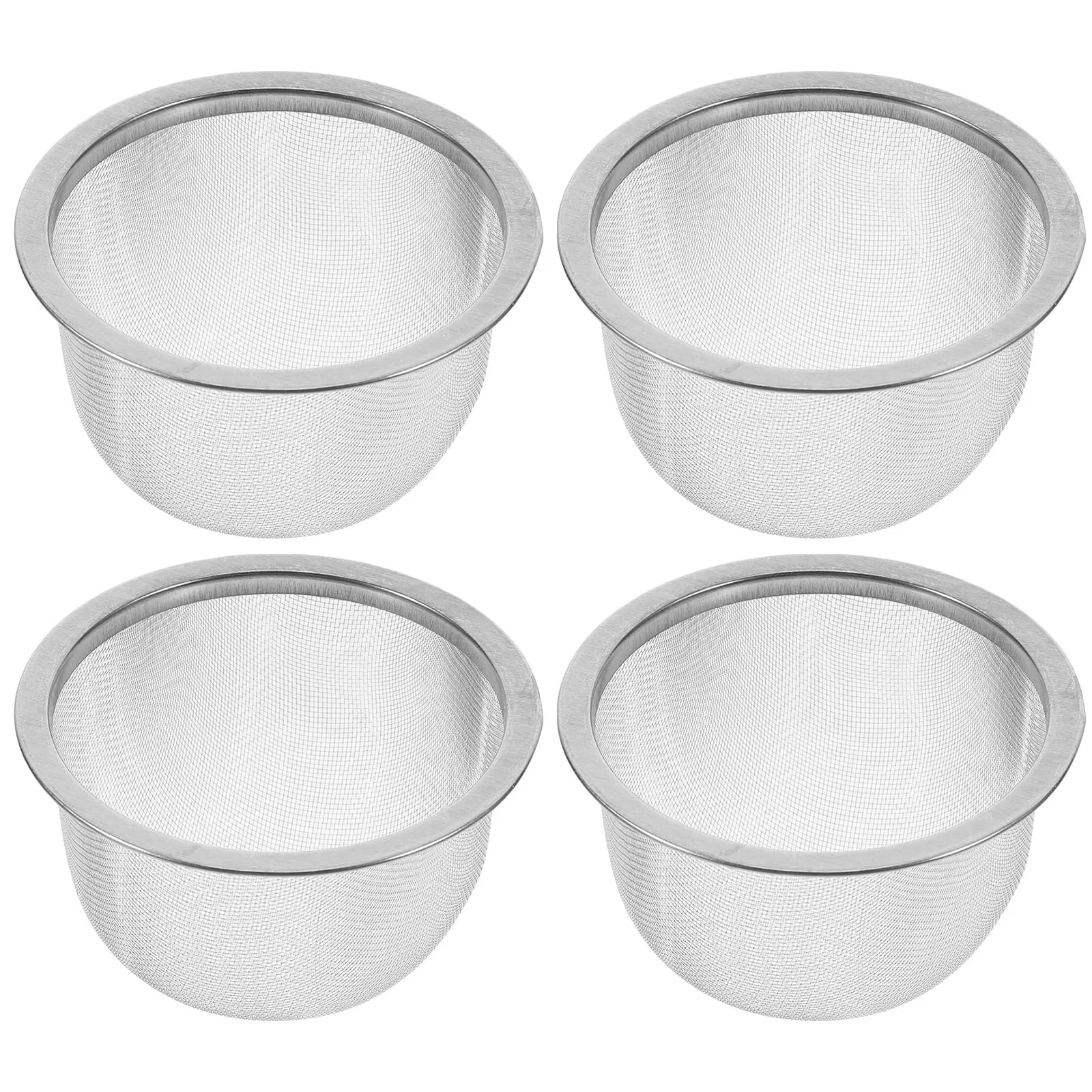 4 Pcs Stainless Steel Strainer Mesh Filter Infuser 8 0 Outer 6 9 Inner Diameter 5 1 Height Home Tea Room