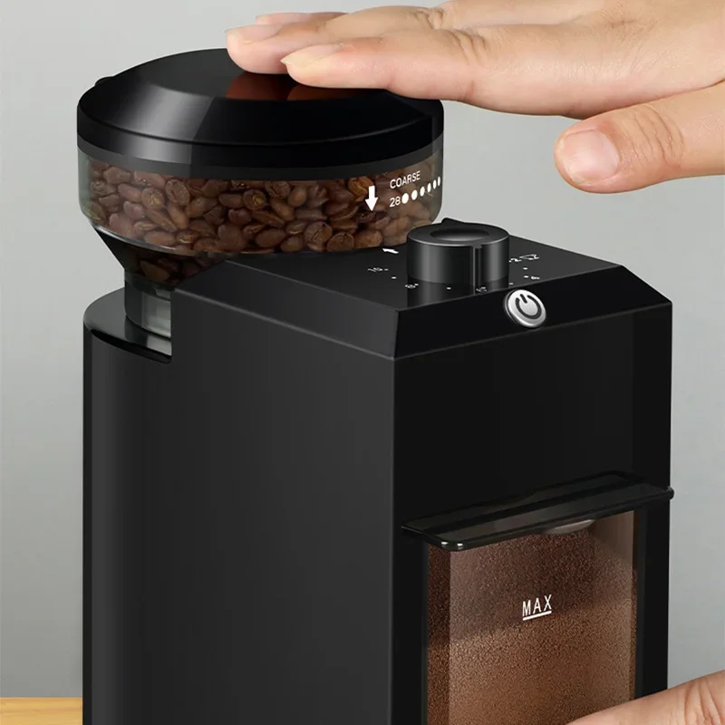 220V Electric Coffee Bean Grinder with 28 Precise Grind Settings for Espresso, French Press, and Drip Coffee