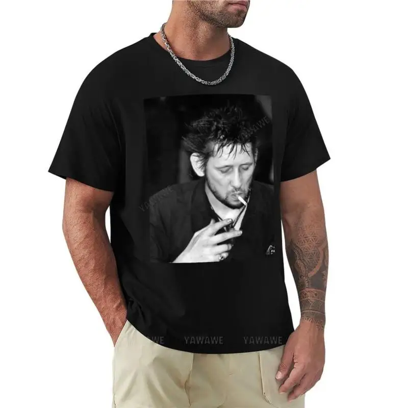 Shane MacGowan Smoking I T-Shirt summer top boys white t shirts graphic t shirts T-shirt short mens t shirts pack